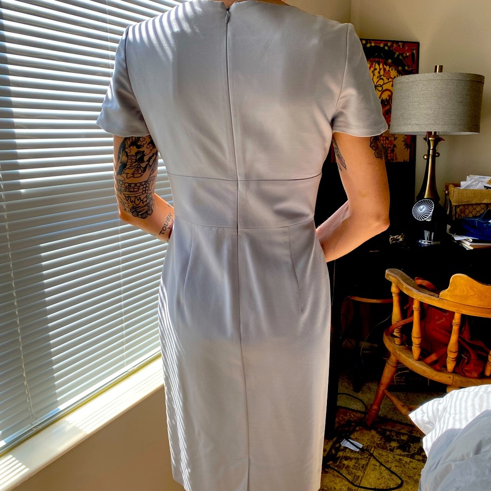 Very light gray sheath dress- gorgeous fit- size two Banana Republic